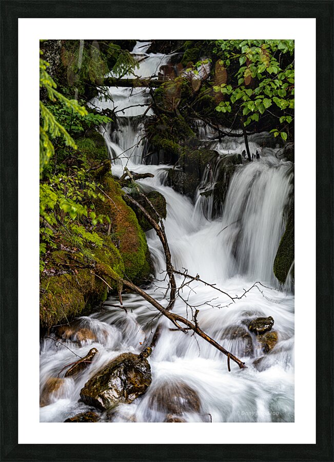 Milky Waterfall Picture Frame print