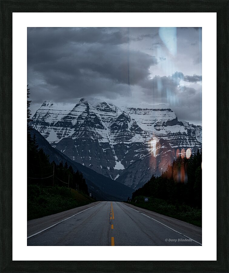 Mount Robson  moody Picture Frame print