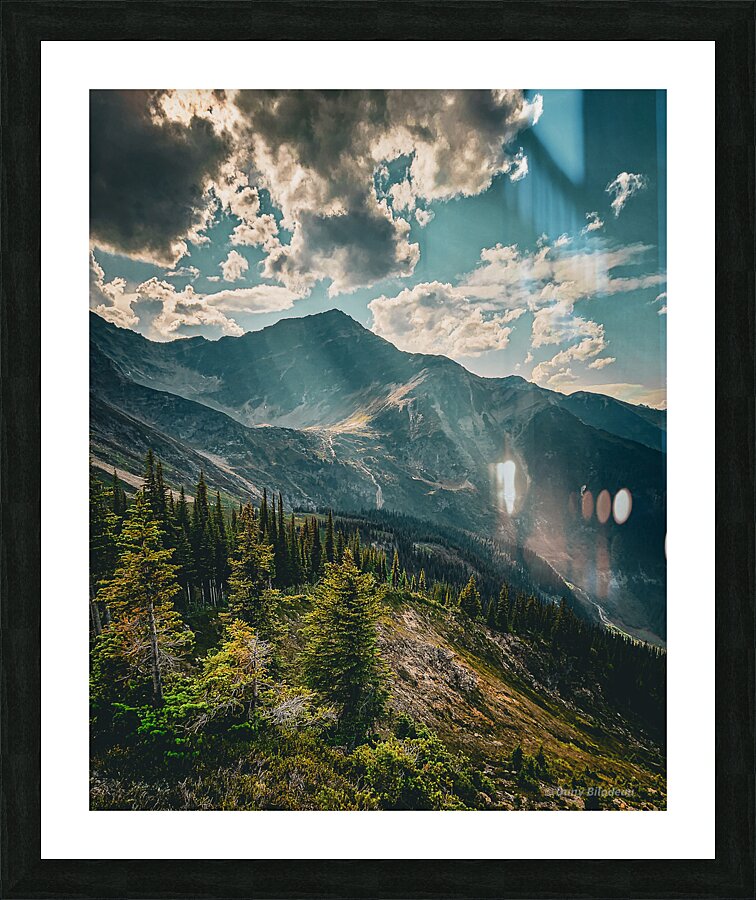 Sunray over the mountain Picture Frame print