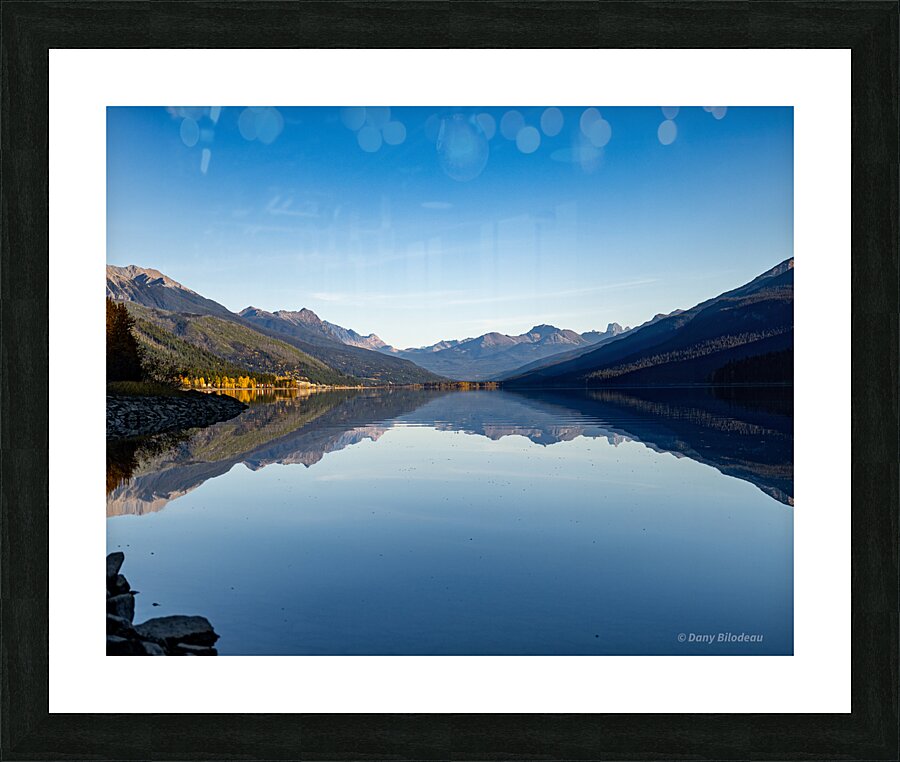 Moose lake refelection Picture Frame print