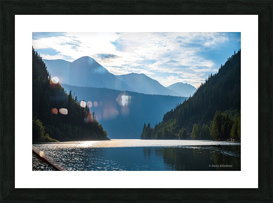 Lake sunset reflection Picture Frame print