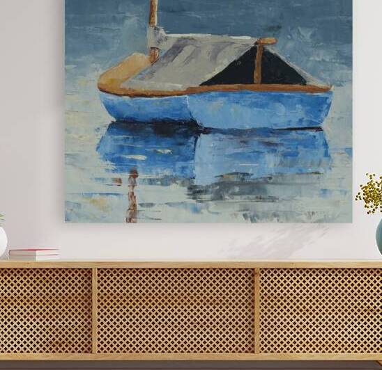 Blue Sailboat Reproduction