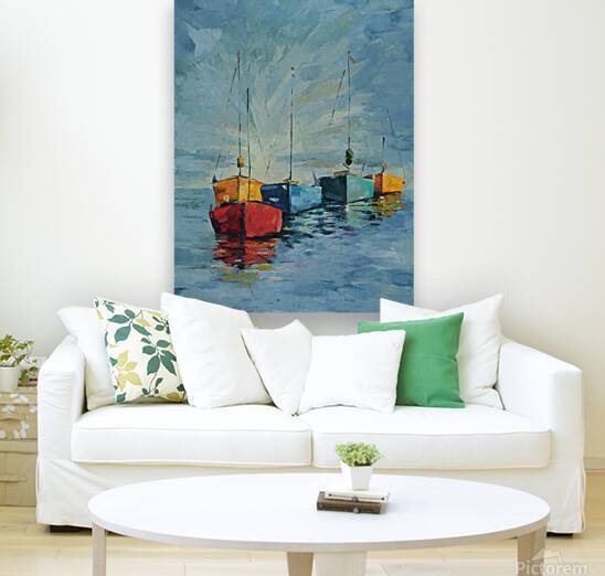 Colorful Boats Reproduction