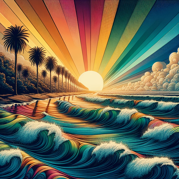 Sunset Stripes Digital Download