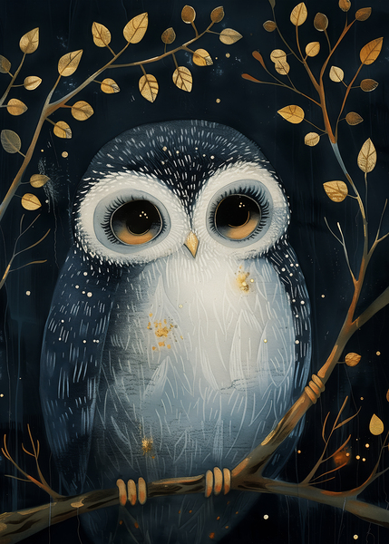 Whimsical Cute Owl Digital Download