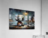 Melancholy Robot in City Acrylic Print