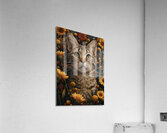 Tabby Cat in a Flowers Garden Acrylic Print
