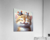 Happy Cat and Mouses Acrylic Print