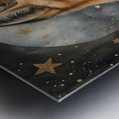 Whimsical Regal Red Fox in Mystic Moonlight Metal print