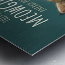 Cute Grey Tabby Cat with a Coffee Cup Metal print