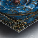 Midnight Enchantment: Blue Rose Metal print