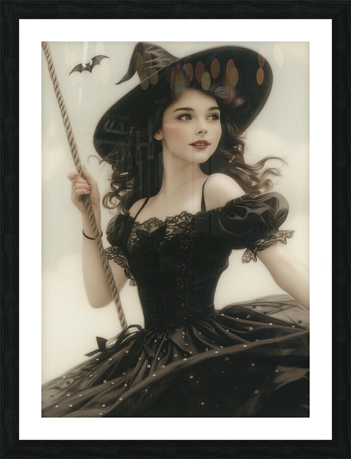 Vintage Halloween Elegance Picture Frame print