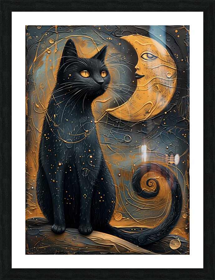 Whiskers and Cosmos Picture Frame print