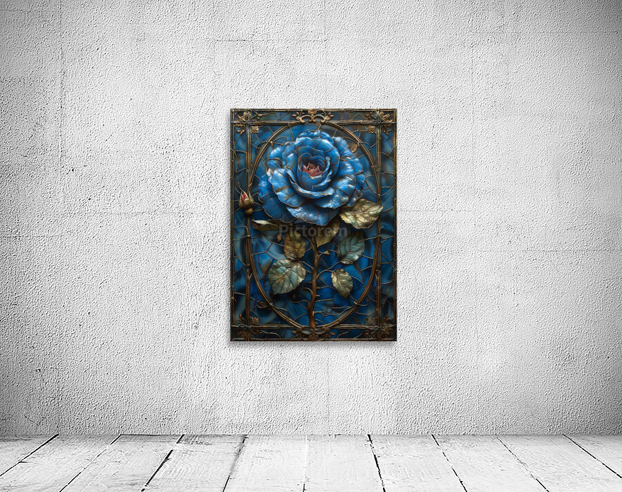 Midnight Enchantment: Blue Rose Wall Preview