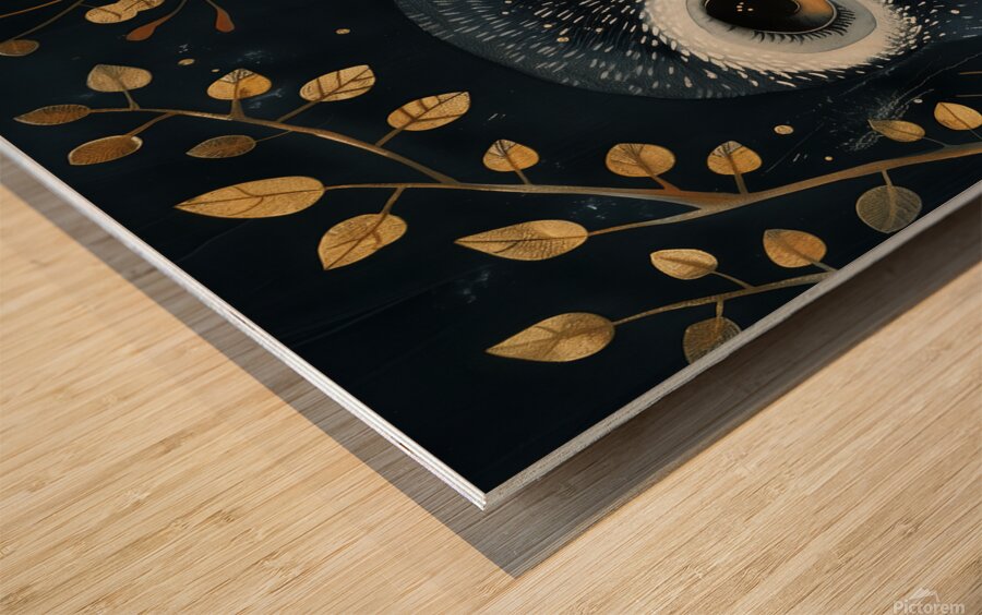 Whimsical Cute Owl Wood print