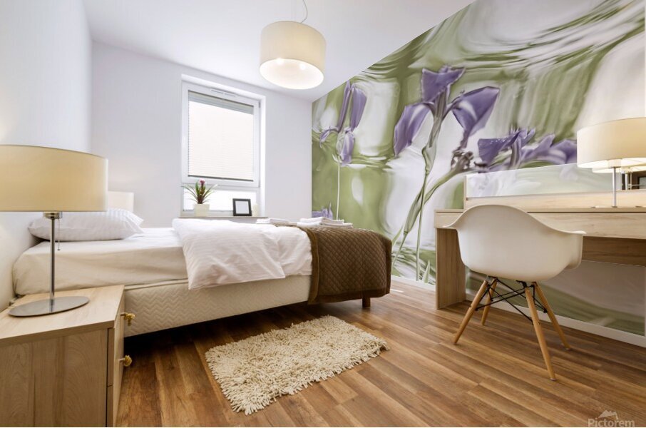 Purple Iris V Mural print