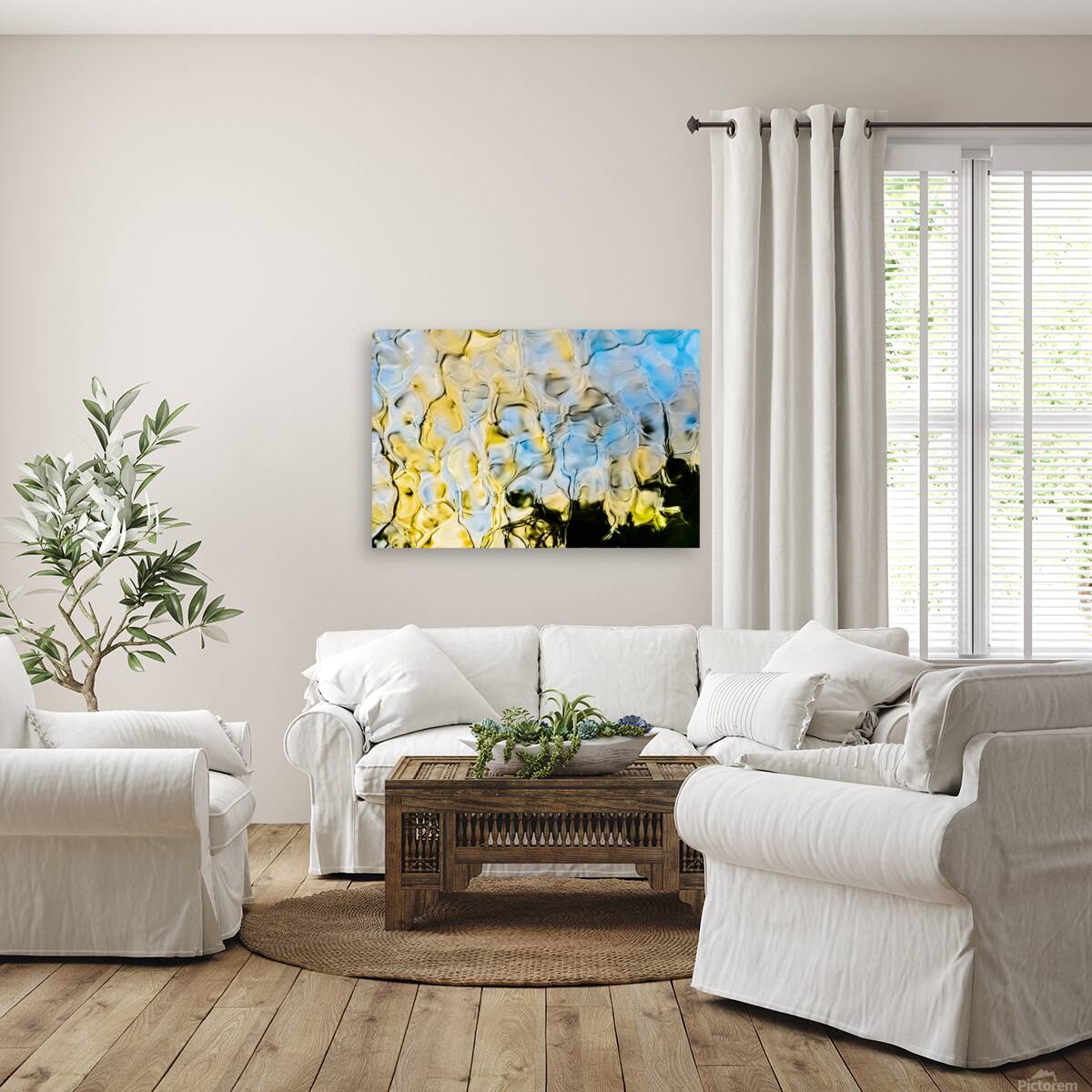 Yellow Pansies Reproduction