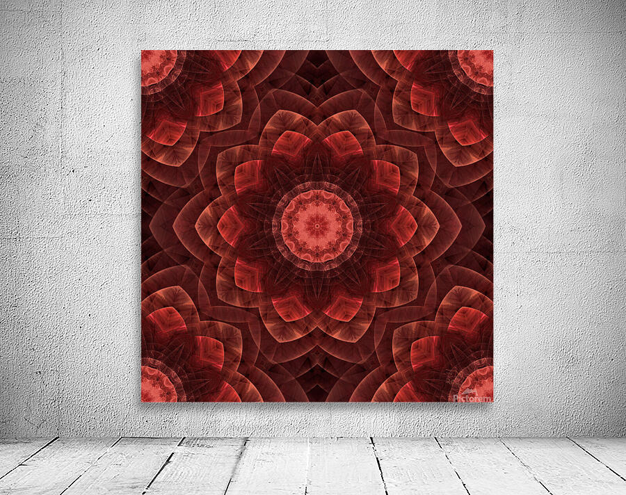 Wooden Floral Mandala Wall Preview