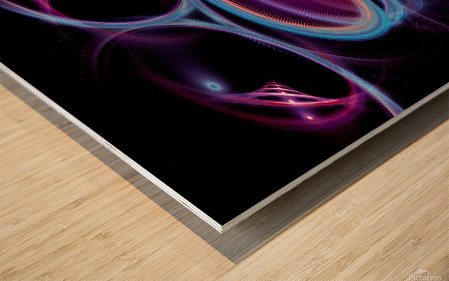 Synchronized Orbits  Wood print