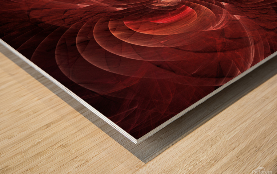 Rapidly Rotating Blades of a Fractal Fan  Wood print