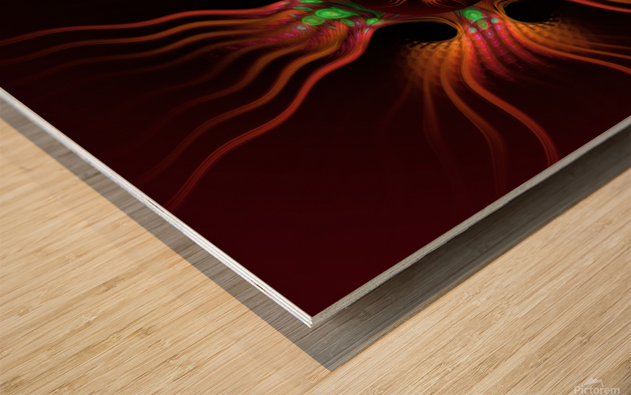 Tentacled Microcosm  Wood print