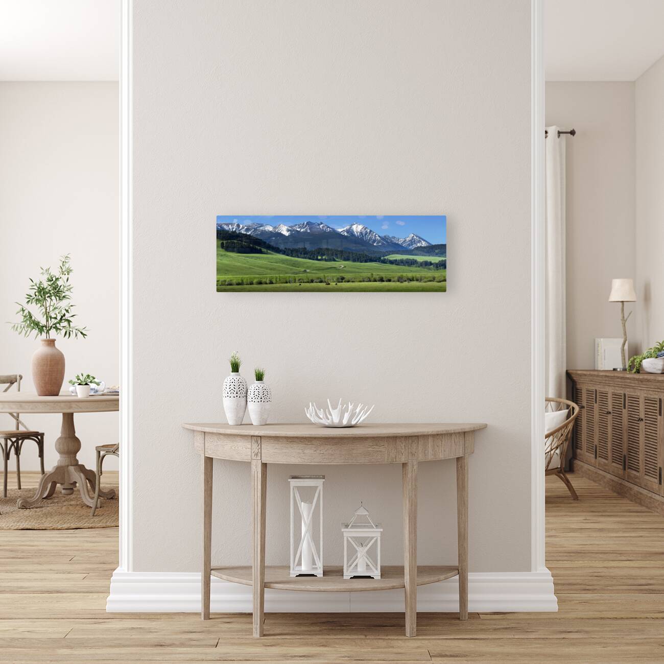 flying d spring grazing 90x30 print Reproduction