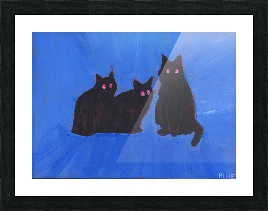 Trippy cats Picture Frame print