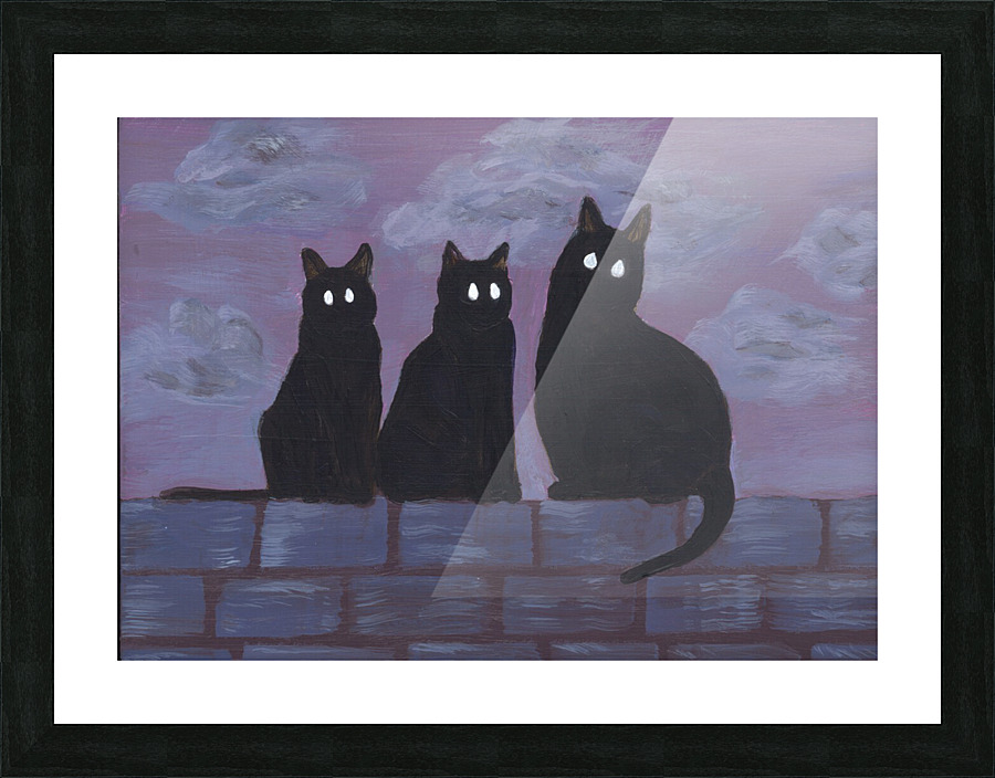 Spooky cats Picture Frame print