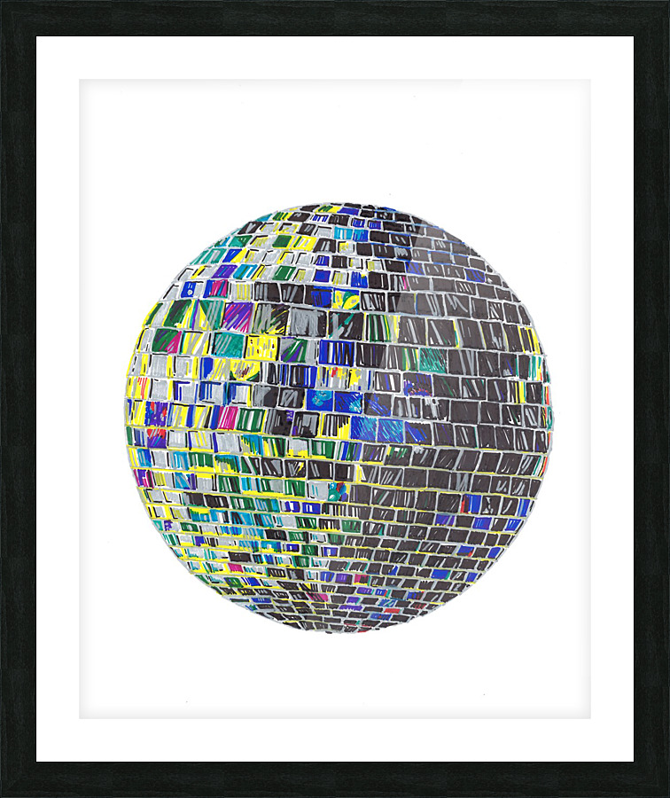 Disco ball Picture Frame print