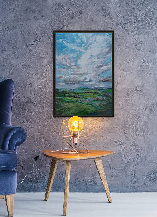 FEBRUARY PROMISE FOR SPRING original skyscape painting 50x70cm by FEBRUARY PROMISE FOR SPRING original skyscape painting 50x70cm