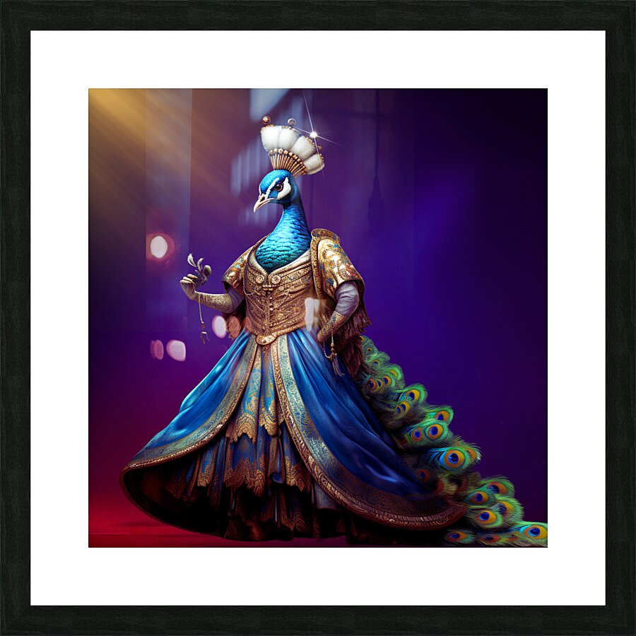 Royal Peacock   Picture Frame print