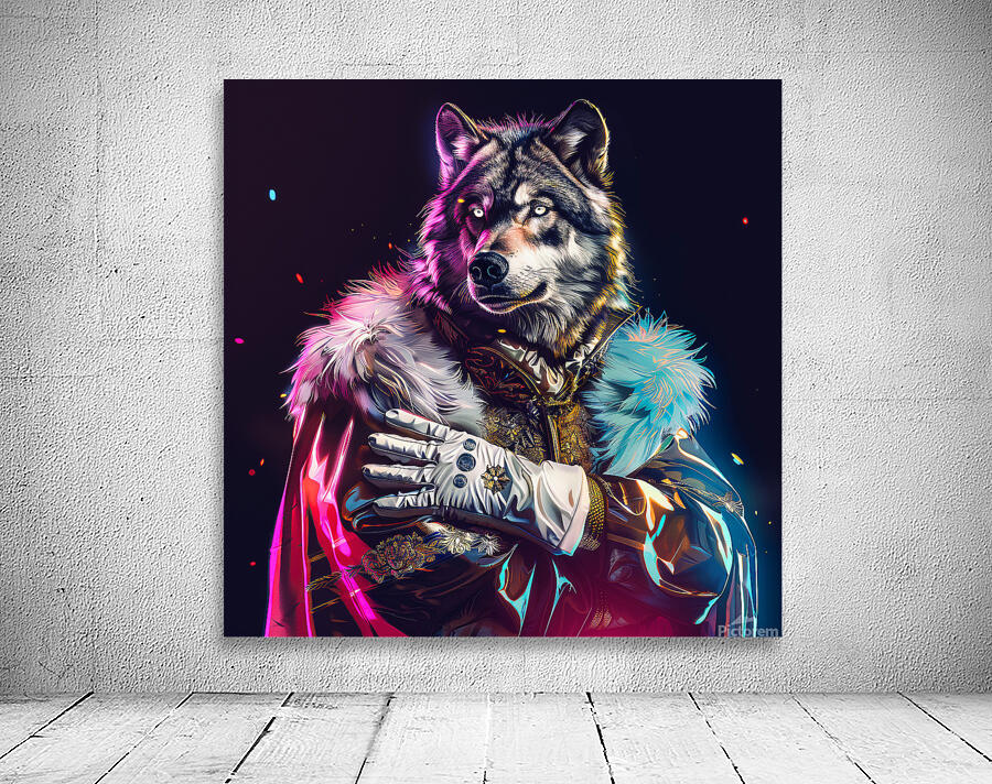 ROYAL NEON WOLF HD Wall Preview
