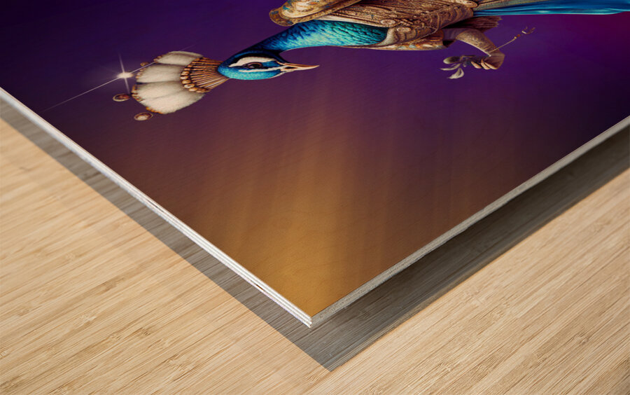 Royal Peacock   Wood print