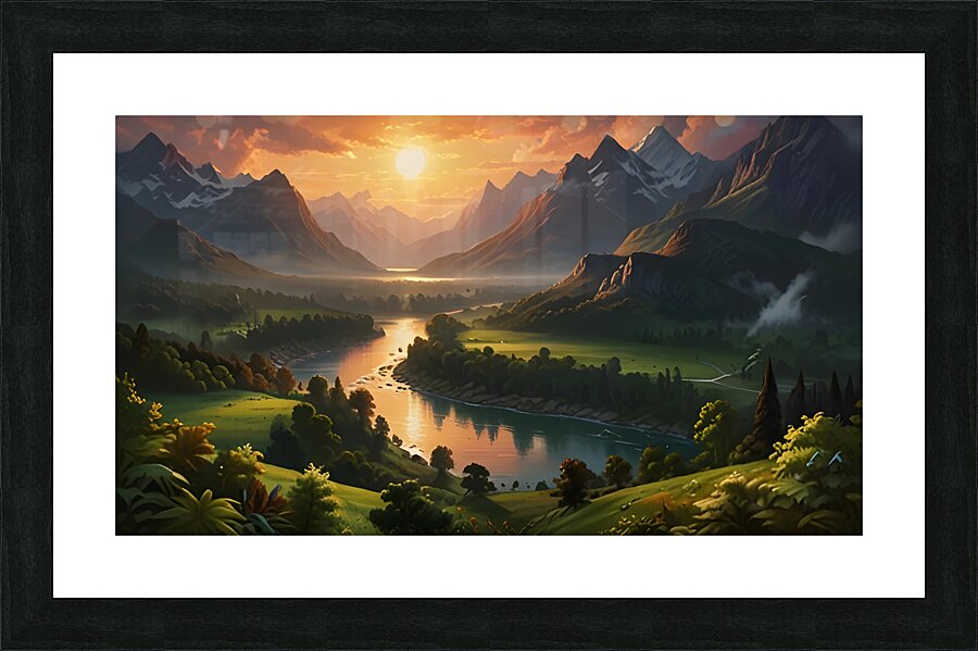 A breathtaking natural landscape paintinG Picture Frame print