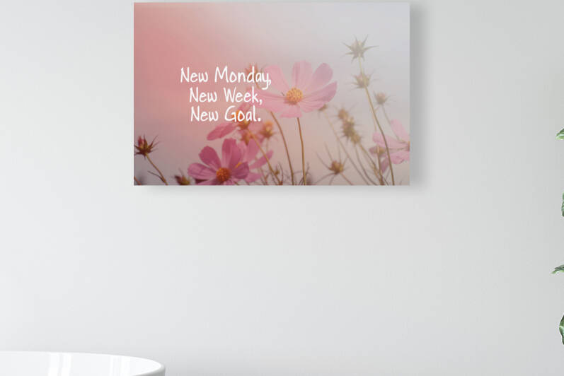 Inspirational quotes - New Monday new week new goal. by Nora Sahinun