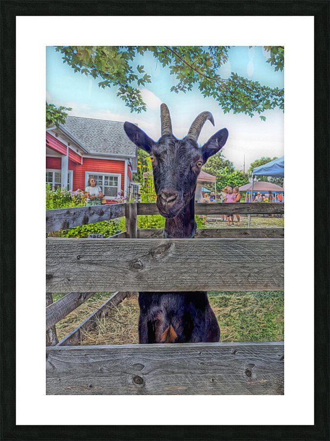 Alert Market Goat Wood Pen Picture Frame Printing