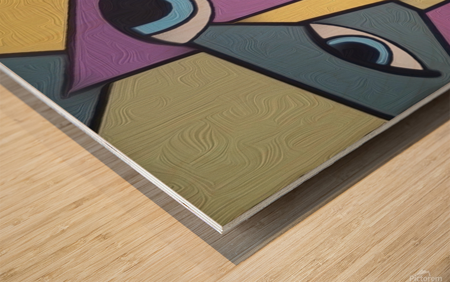 For Purple & Blue Wood print