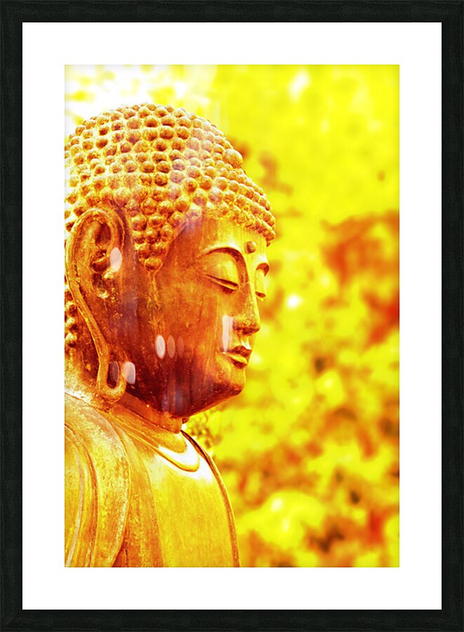 Buddha in Yellow Picture Frame print