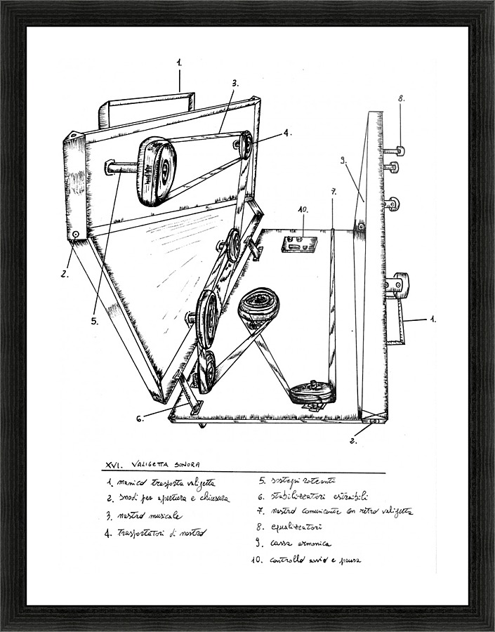 musical briefcase652 Picture Frame print