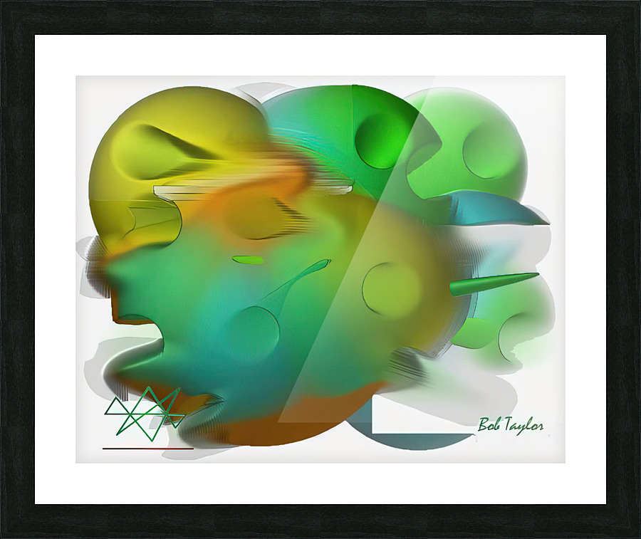 075SpaceCheeseMS Picture Frame print