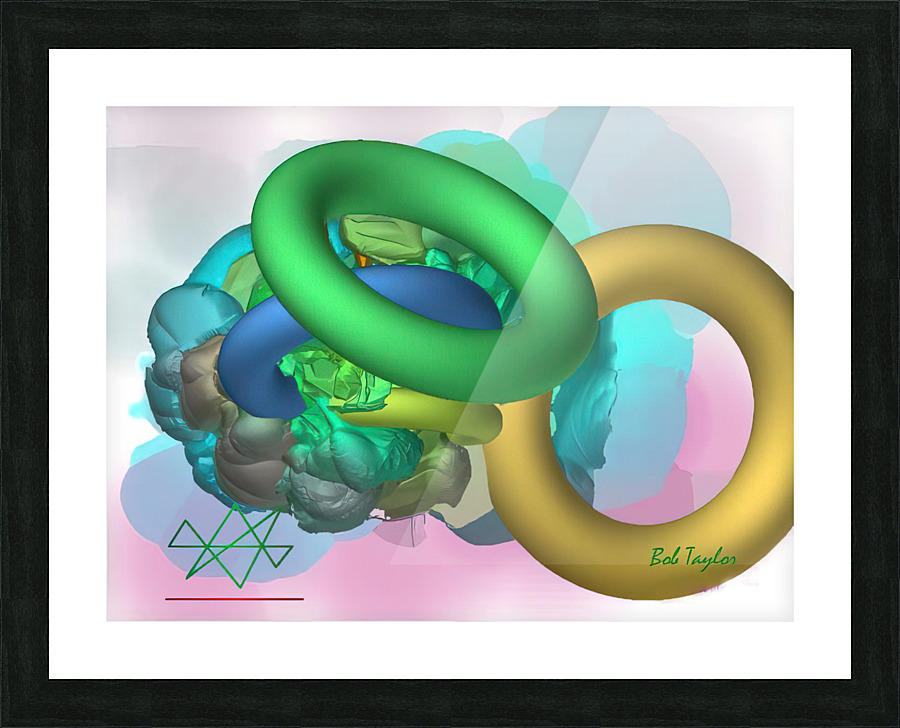 079RingsMS Picture Frame print