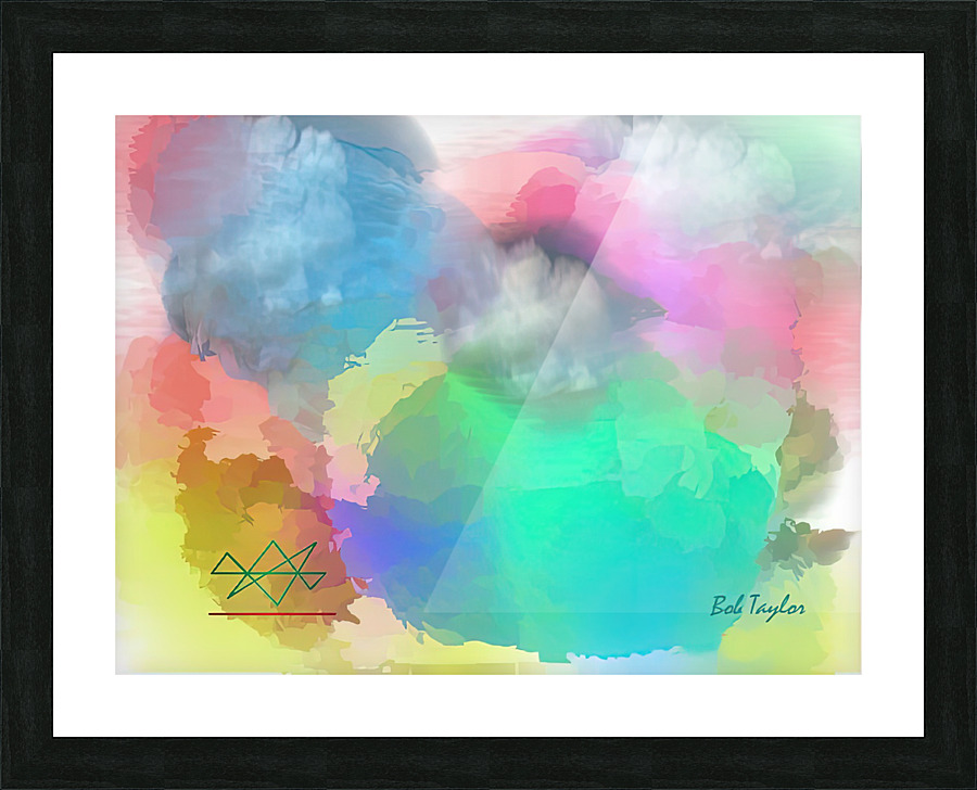 147GoldenCumulusMS Picture Frame print