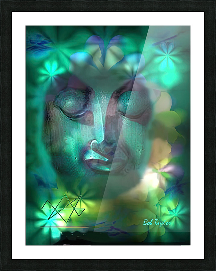 142BuddhaflowersMS Picture Frame print