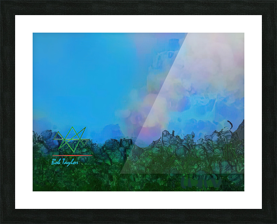 221DistantFireMS Picture Frame print