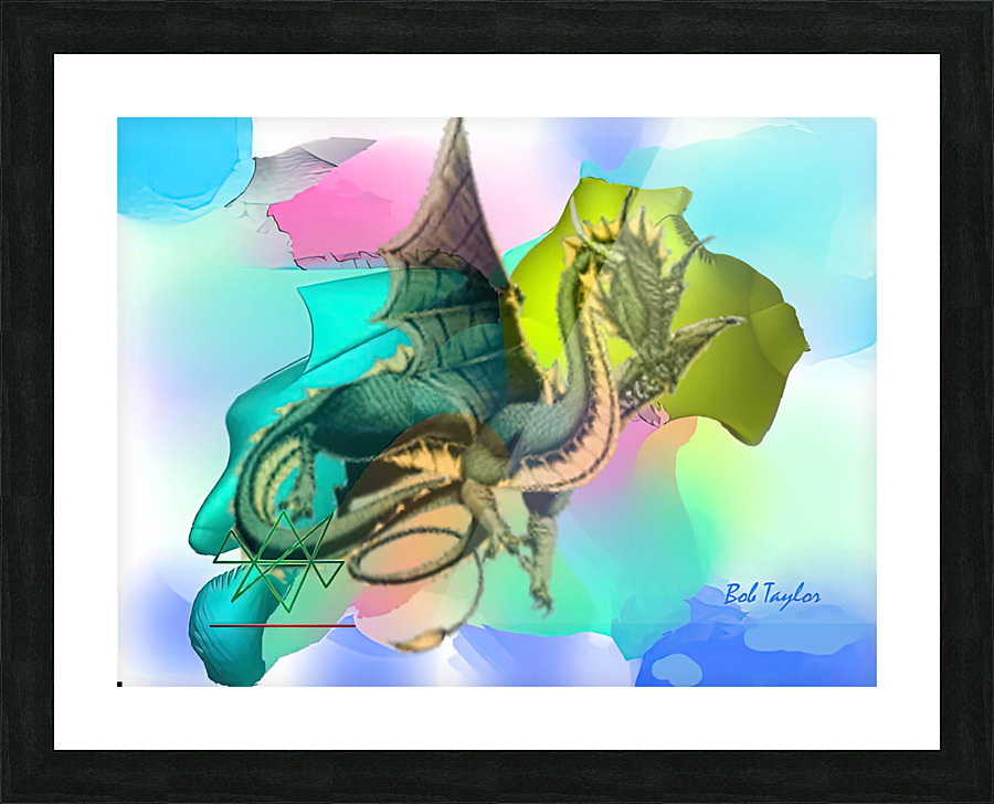 249GreenDragonMS Picture Frame print