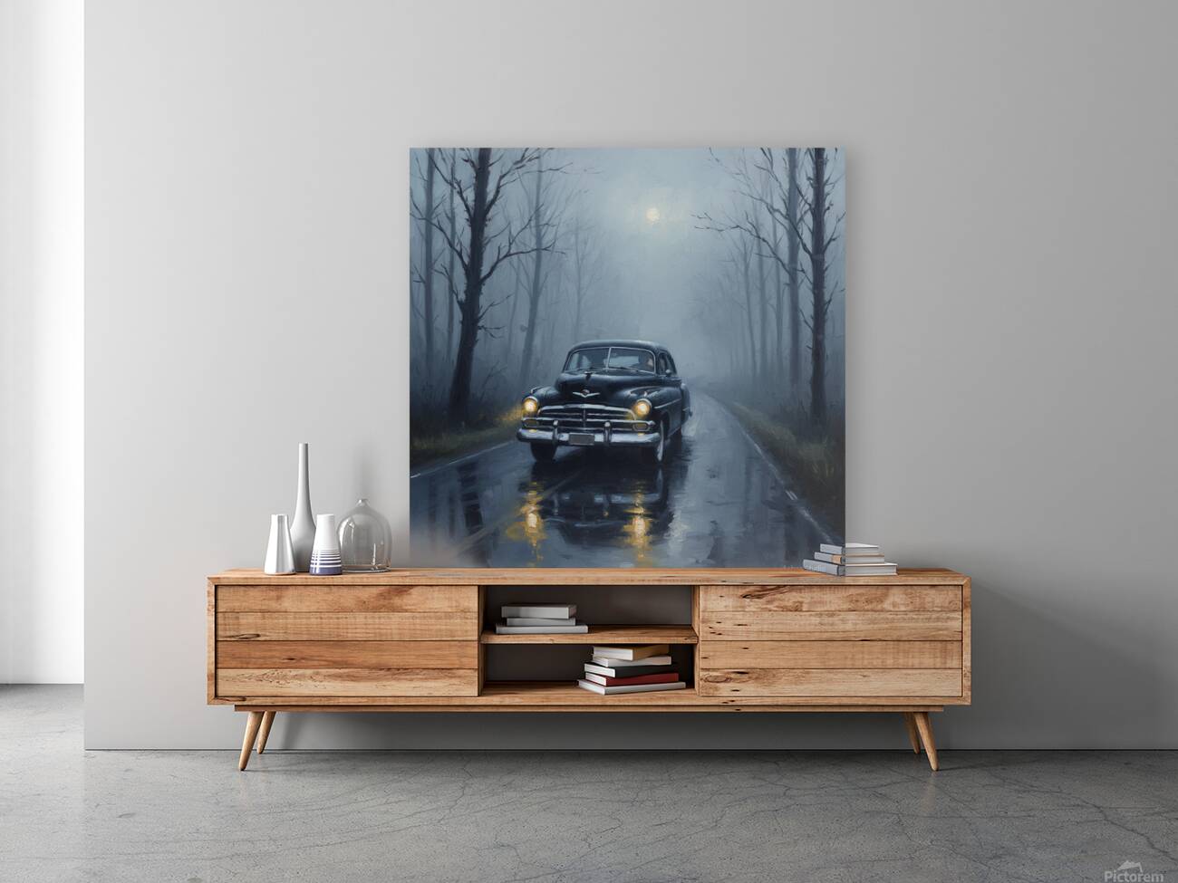 Midnight Drive Through the Mist Reproduction