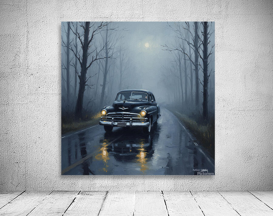 Midnight Drive Through the Mist Wall Preview