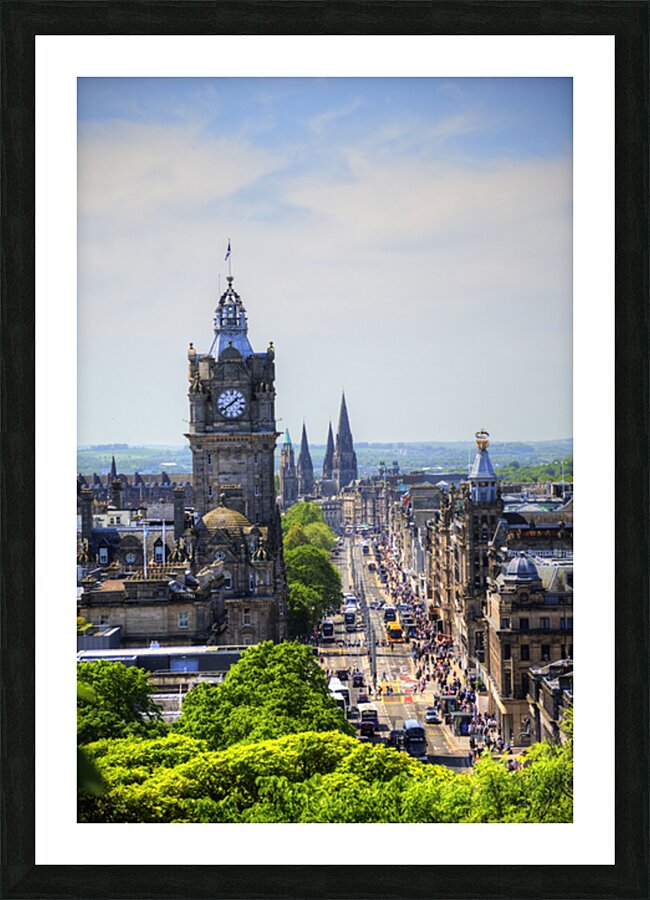 Edinburgh Princess St. Picture Frame print