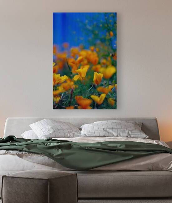 Yellow Flower Blue Bridge by Kevin MacTavish