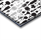 wine pattern black white Acrylic print
